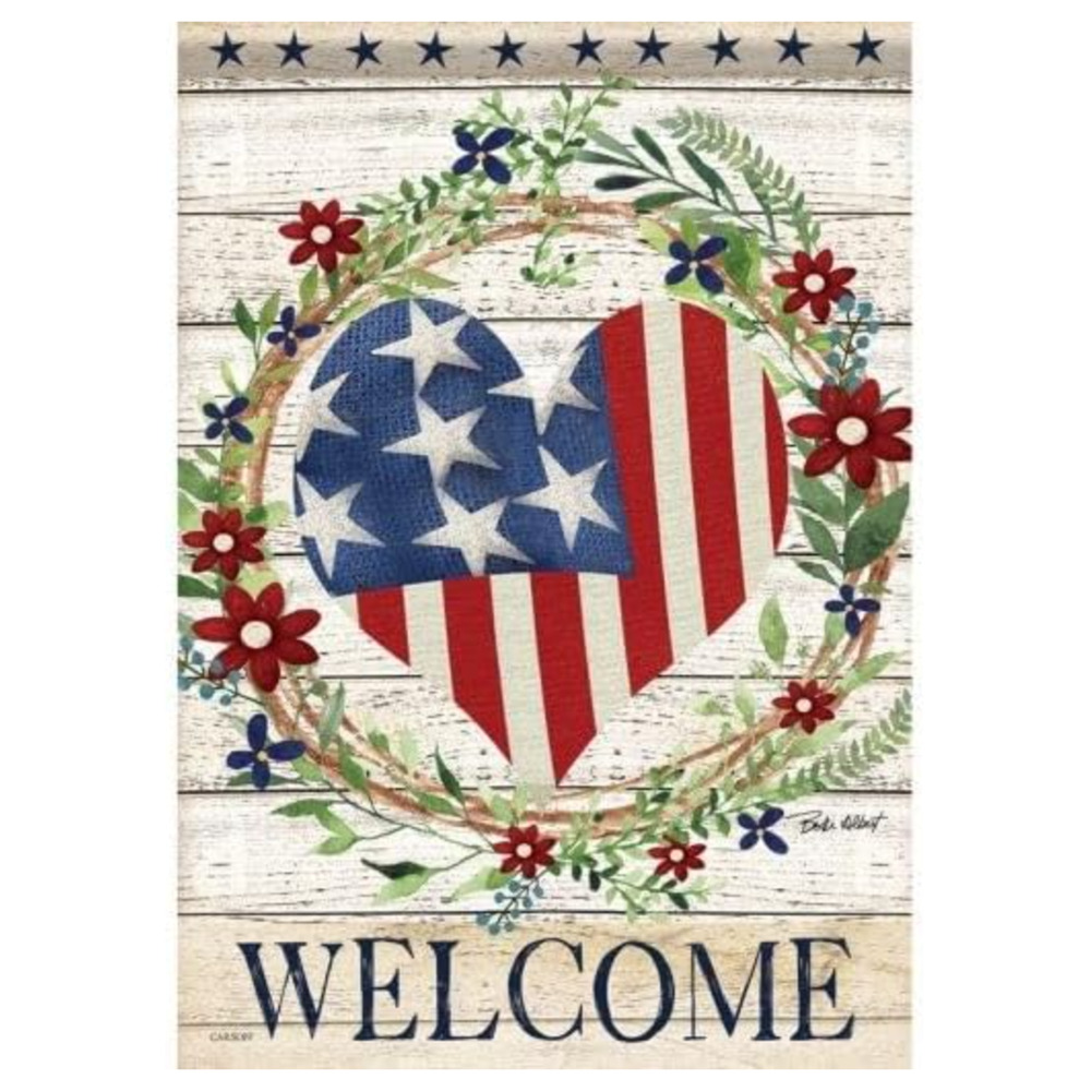 Carson - Patriotic Heart Dura Soft™ Garden - 12.5 x 18" 53340